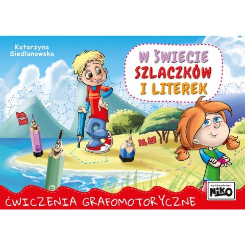 Książeczka edukacyjna W świecie szlaczków i literek witają miś i Przemek. Książeczka edukacyjna W świecie szlaczków i literek witają miś i Przemek.