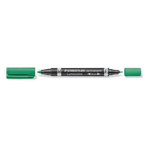 Marker permanentny Staedtler Lumocolor Duo, zielony (S 348-5) Marker permanentny Staedtler Lumocolor Duo, zielony (S 348-5)