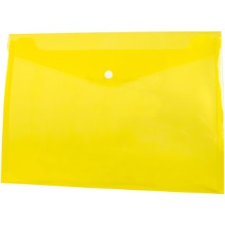 Teczka plastikowa na guzik koperta pp A4 żółty 140 mic. [mm:] 235x330 Tetis (BT611-Y)