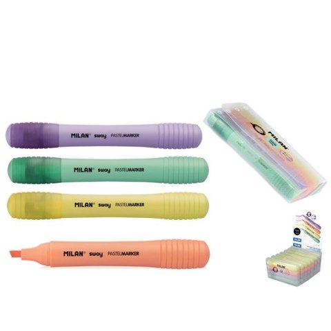 Zakreślacz Milan Sway Pastel, 4 kolory 2,0-4,0mm (162112804) Zakreślacz Milan Sway Pastel, 4 kolory 2,0-4,0mm (162112804)