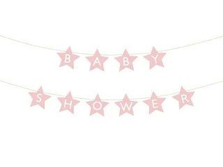 Baner Partydeco Baby shower, 290x16.5 cm, jasny różowy (GRL97-081J)