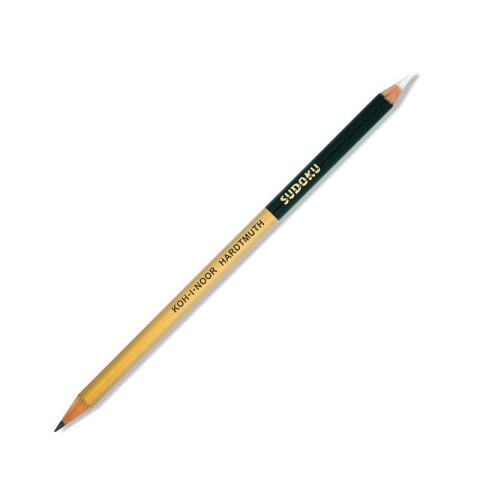 Ołówek Koh-I-Noor Sudoku dwustronny grafitowo-gumowy złoty lub srebrny (1350) Ołówek Koh-I-Noor Sudoku dwustronny grafitowo-gumowy złoty lub srebrny (1350)