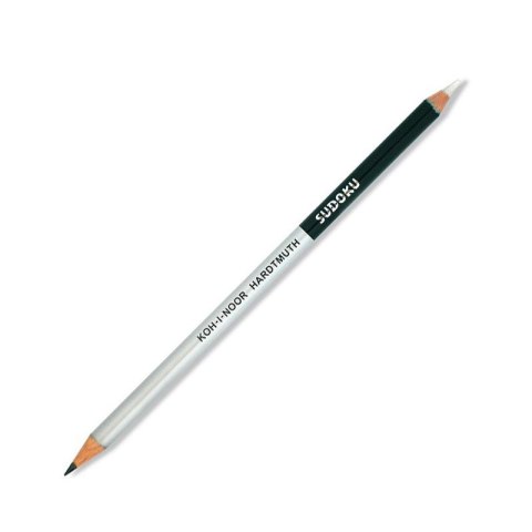 Ołówek Koh-I-Noor Sudoku dwustronny grafitowo-gumowy złoty lub srebrny (1350) Ołówek Koh-I-Noor Sudoku dwustronny grafitowo-gumowy złoty lub srebrny (1350)