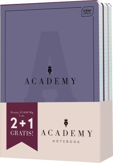 Zeszyt Interdruk ACADEMY zest zeszytów A5/60# 3szt 2+1 A5 60k. 90g krata (5902277347541) Zeszyt Interdruk ACADEMY zest zeszytów A5/60# 3szt 2+1 A5 60k. 90g krata (5902277347541)