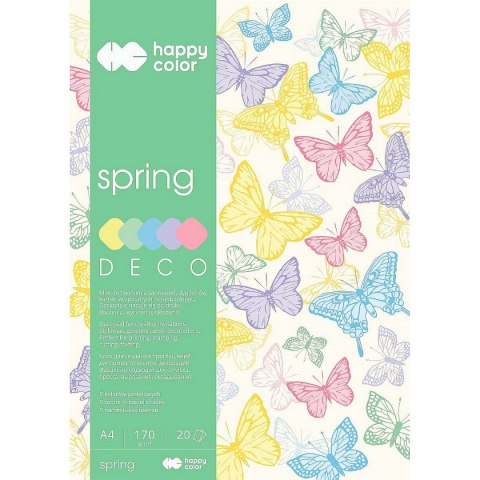 Zeszyt papierów kolorowych Happy Color A4 170g 20k (3817 2030-110) Zeszyt papierów kolorowych Happy Color A4 170g 20k (3817 2030-110)