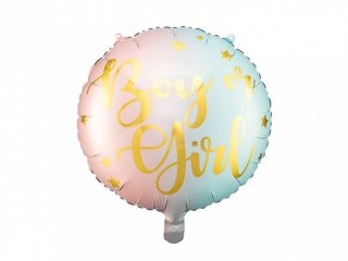 Balon foliowy Partydeco Boy or Girl, 35cm 14cal (FB83)