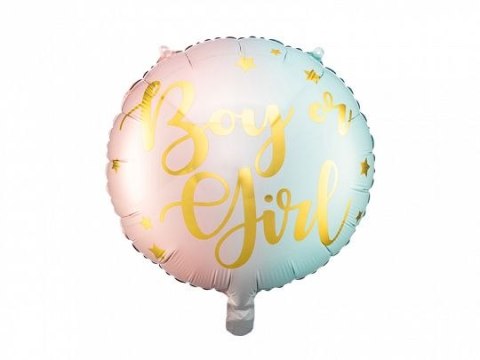 Balon foliowy Partydeco Boy or Girl, 35cm 14cal (FB83) Balon foliowy Partydeco Boy or Girl, 35cm 14cal (FB83)