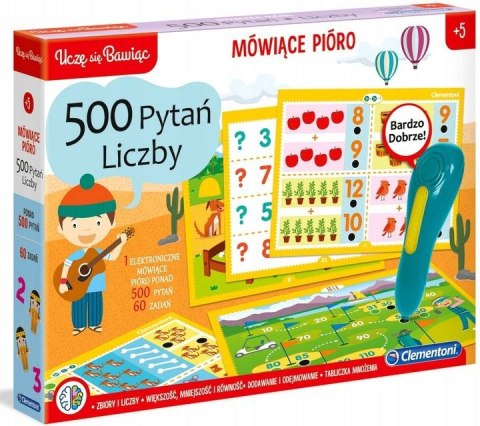 Gra edukacyjna Clementoni Mówiące pióro 500 pytań-liczby (CLM50652) Gra edukacyjna Clementoni Mówiące pióro 500 pytań-liczby (CLM50652)