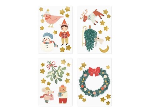 Naklejki świąteczne Partydeco na okno Merry Christmas, mix (NNO1) Naklejki świąteczne Partydeco na okno Merry Christmas, mix (NNO1)