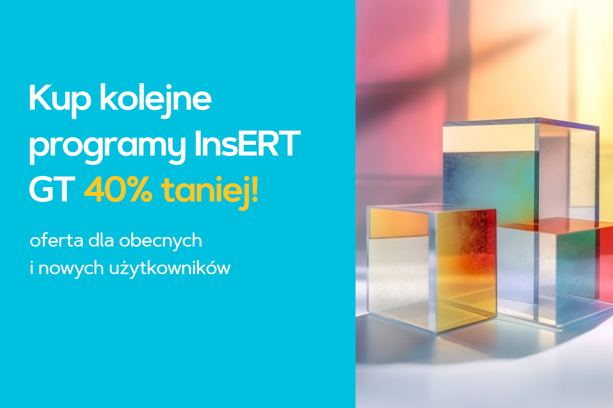 Tylko w kwietniu! Kolejne programy InsERT GT 40% taniej